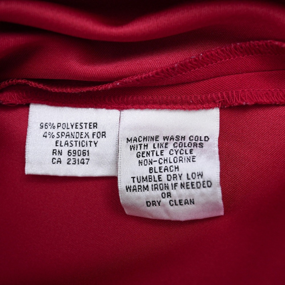 Talbots Petites Stretch Shirt Women Small Red Button Up Long Sleeve Blouse - Picture 9 of 10